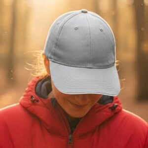 6-Panel Cotton Baseball Cap, 260 g/m² CURTIS grey