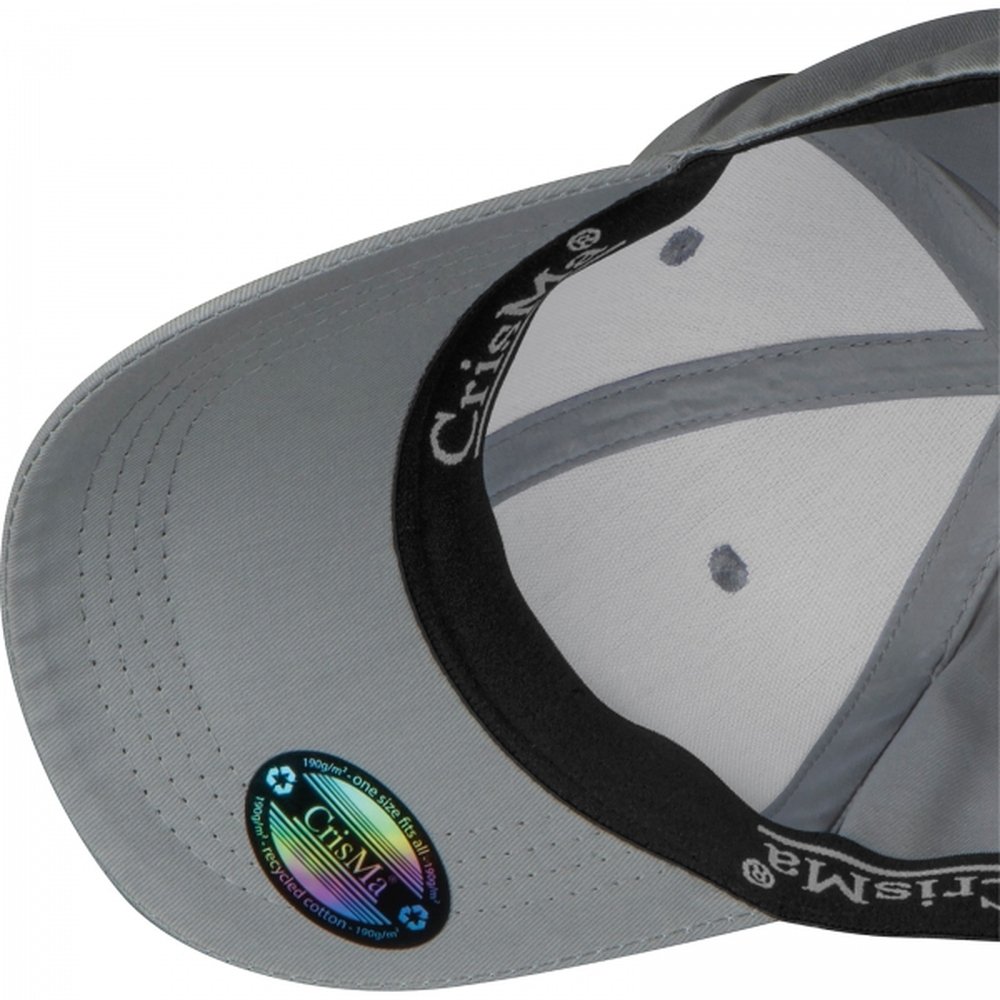 Cotton 6-panel CrisMa baseball cap 190 g/m² FRIEDA grey - Image 2