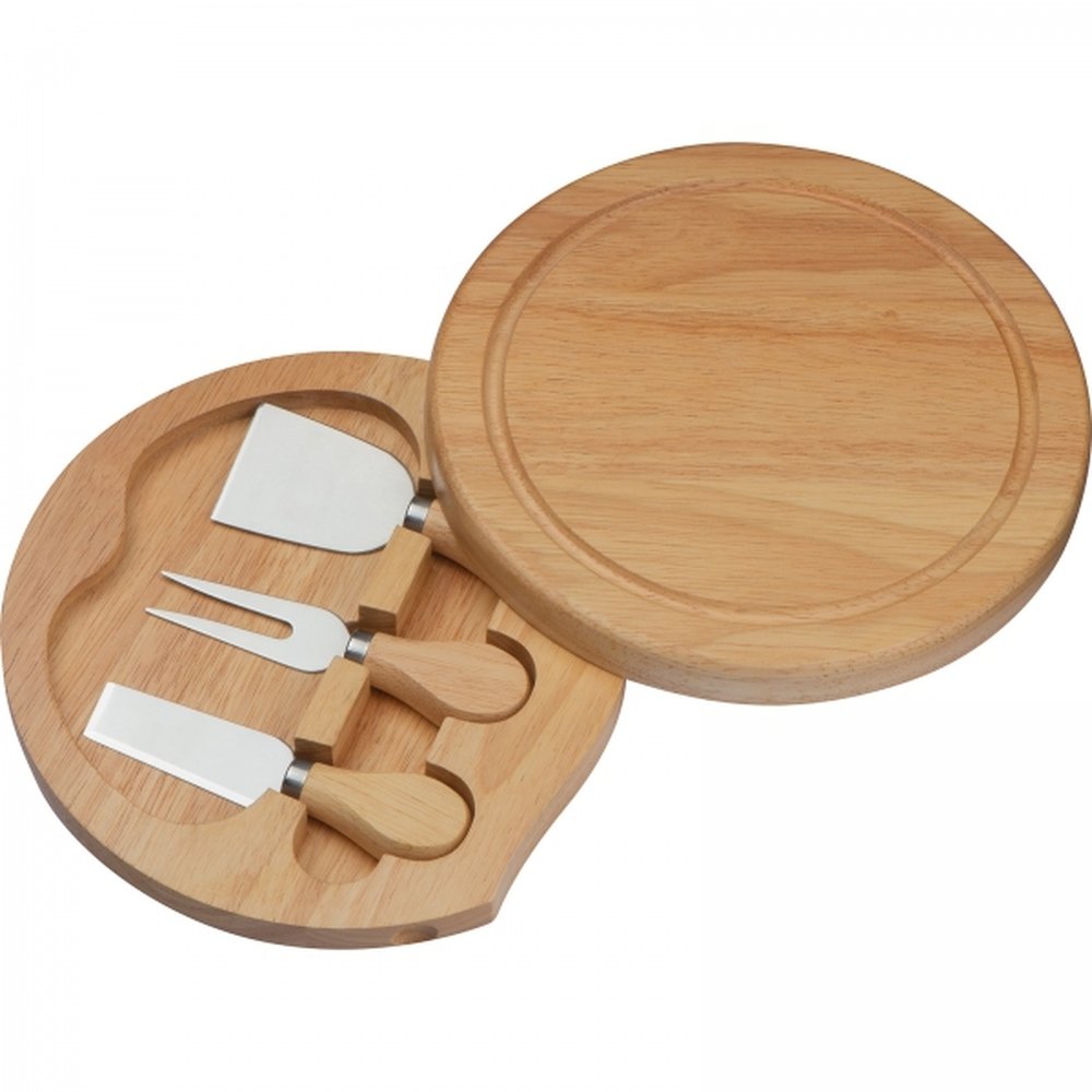 Cheese board with knives JOZEF beige - Image 2