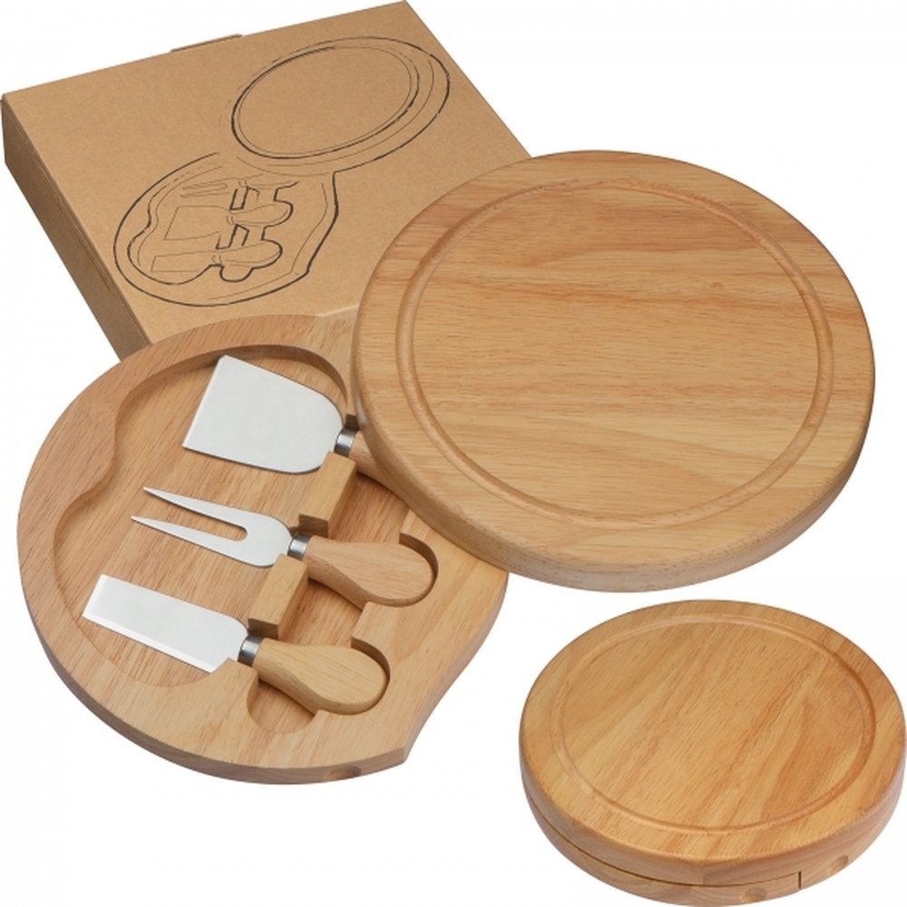 Cheese board with knives JOZEF beige - Image 3