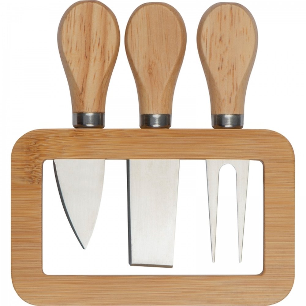 Cheese board with knives FORTUNATO beige - Image 5