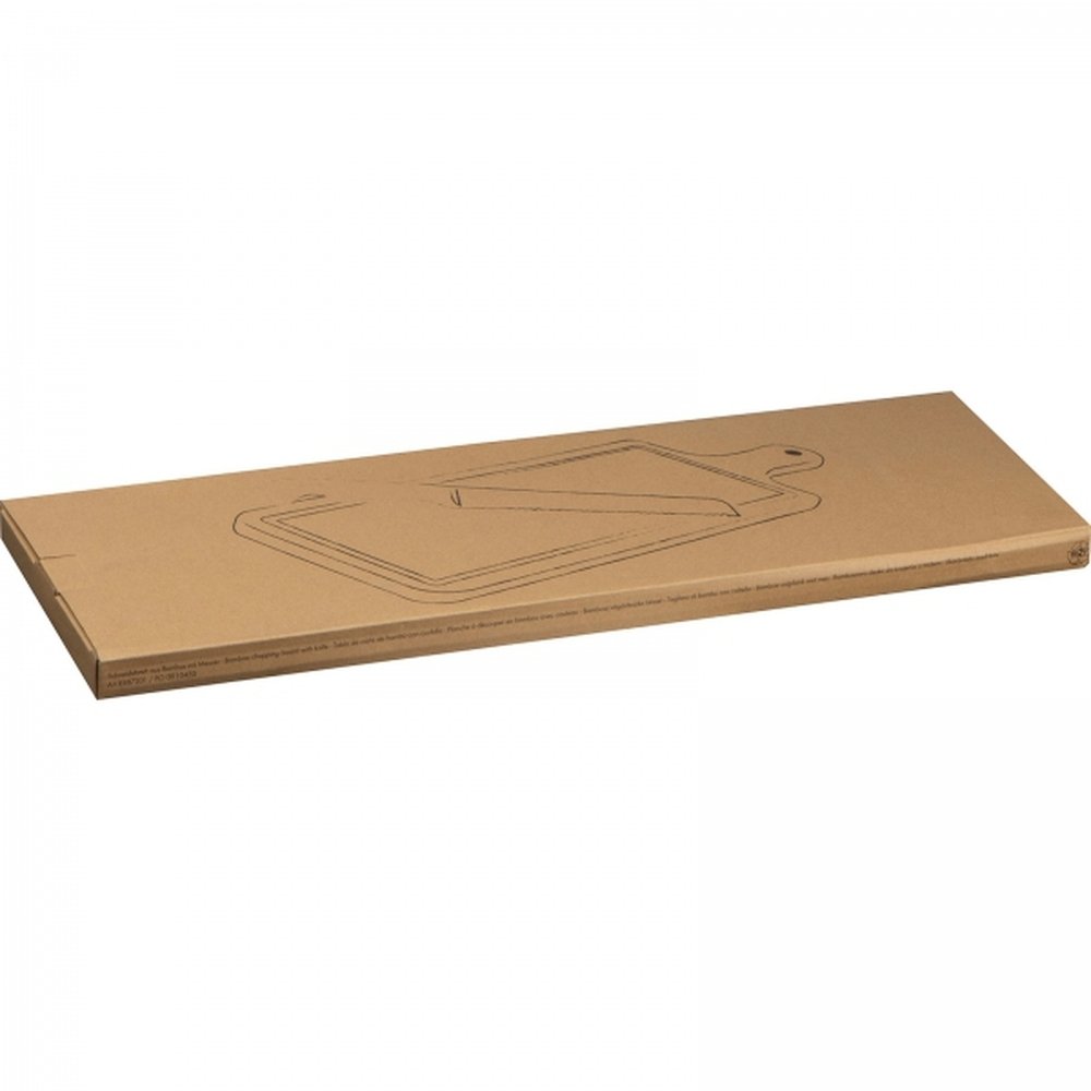Bamboo cutting board with knife ELFRIEDE brown - Image 4