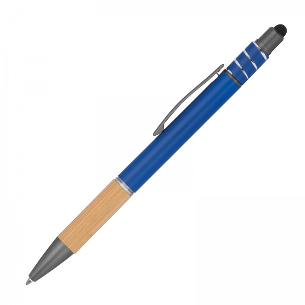 Aluminium anti-stress touch pen MANUELA blue - Image 2