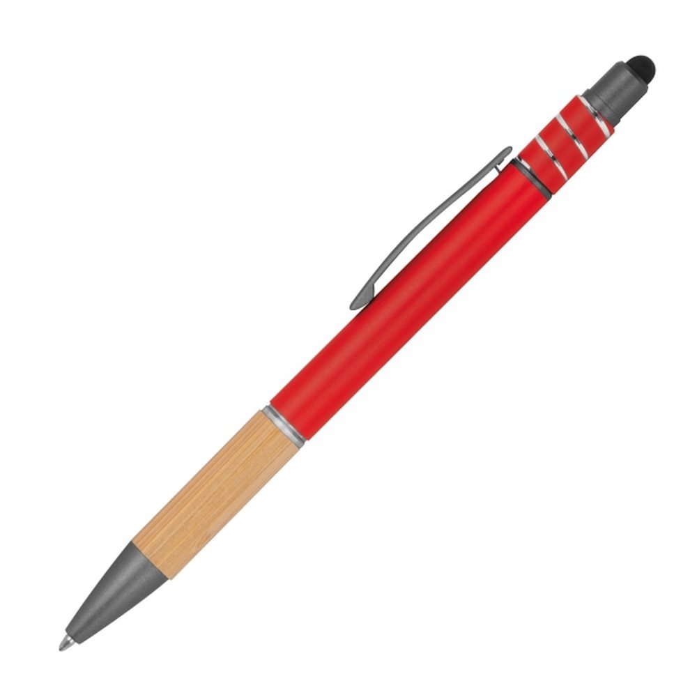 Aluminium anti-stress touch pen MANUELA red - Image 2