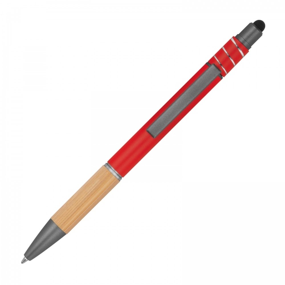 Aluminium anti-stress touch pen MANUELA red - Image 3