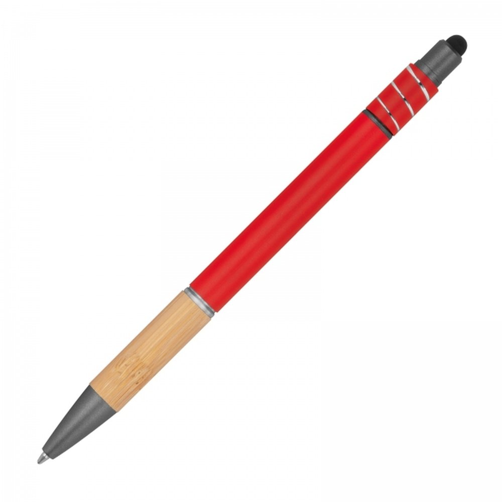 Aluminium anti-stress touch pen MANUELA red - Image 4