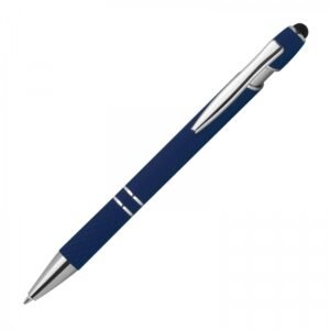 Aluminum touch pen HERMANN navy blue