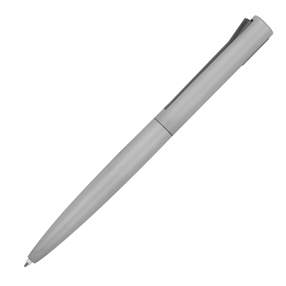 Semi-gel pen made of recycled aluminum WIEBKE grey - Image 2