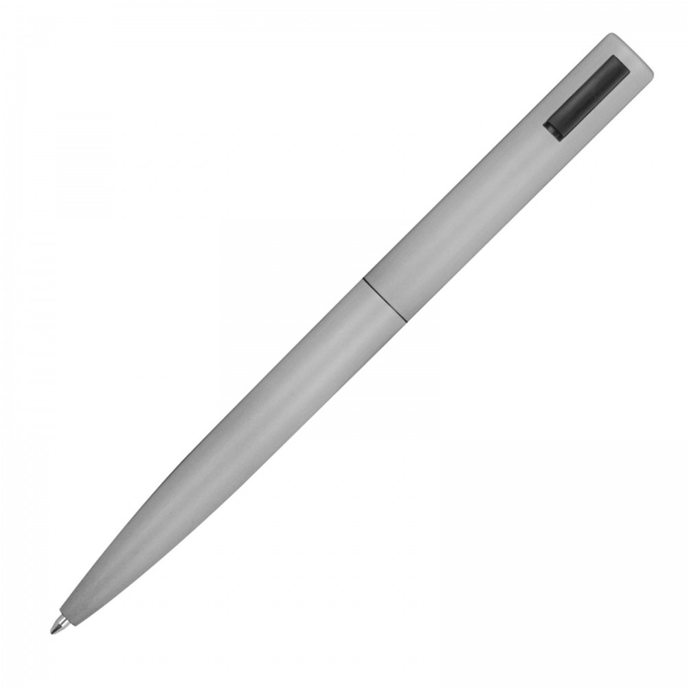Semi-gel pen made of recycled aluminum WIEBKE grey - Image 4