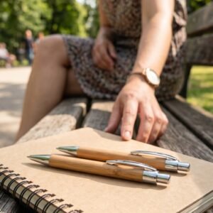 Bamboo pen GERHARD beige