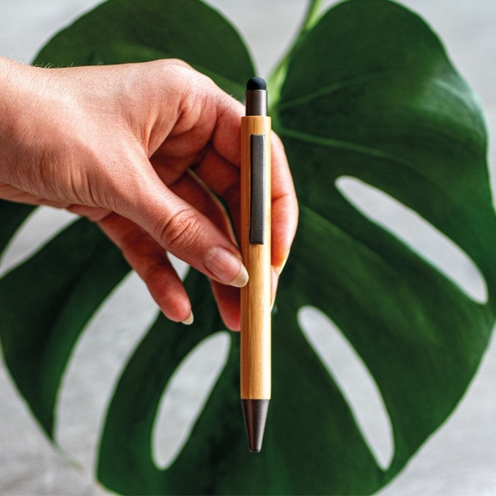 Wooden touch pen LUCIO black - Image 5