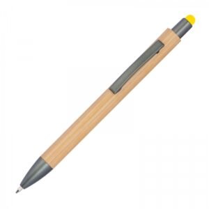 Wooden touch pen LUCIO yellow