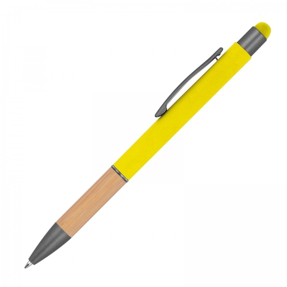 Metal soft touch touch pen BRYGIDA yellow - Image 2