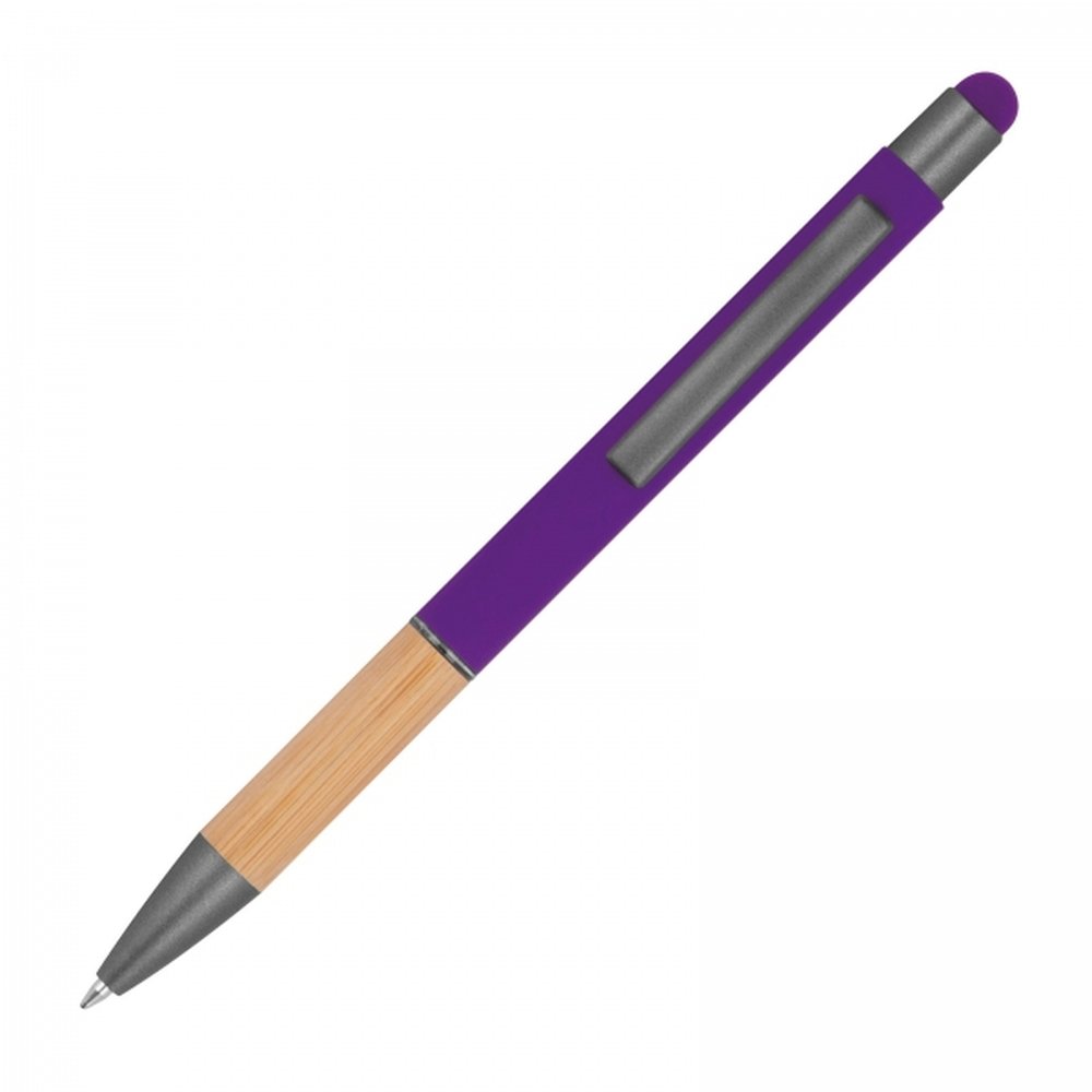 Metal soft touch touch pen BRYGIDA violet - Image 3
