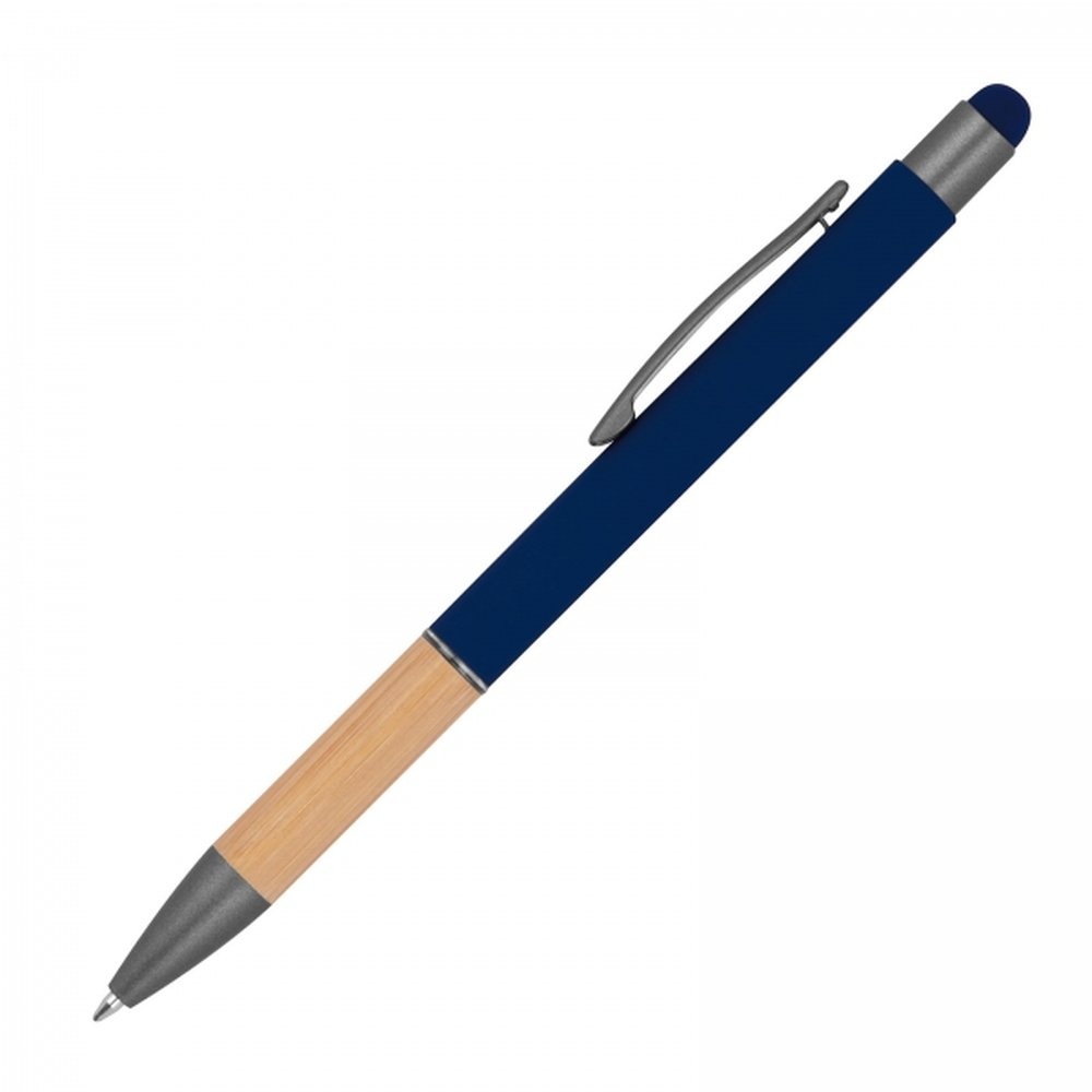 Metal soft touch touch pen BRYGIDA navy blue - Image 2