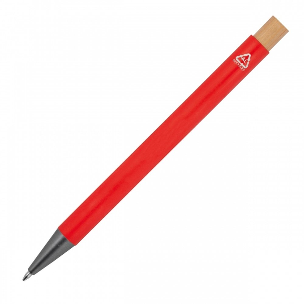 Pen made of recycled aluminium ROSARIO red - Image 4
