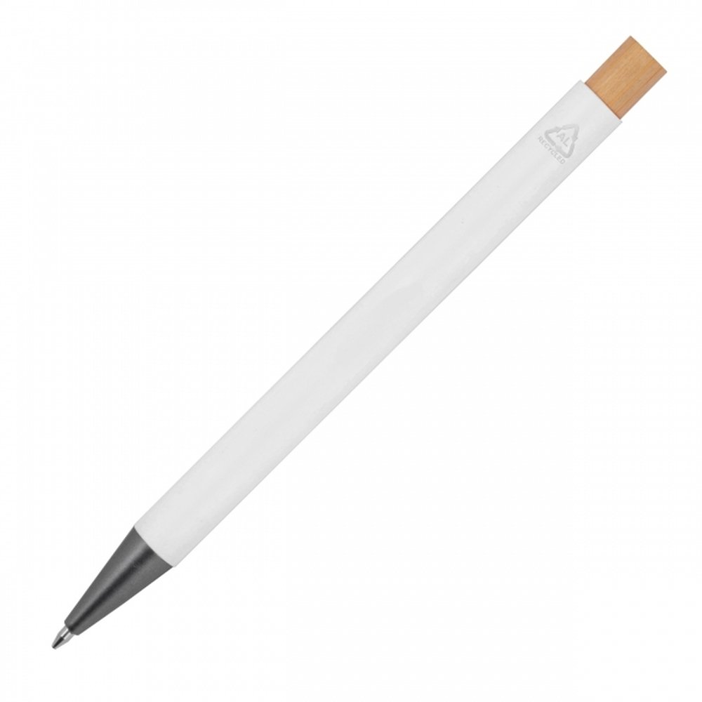 Pen made of recycled aluminium ROSARIO white - Image 4