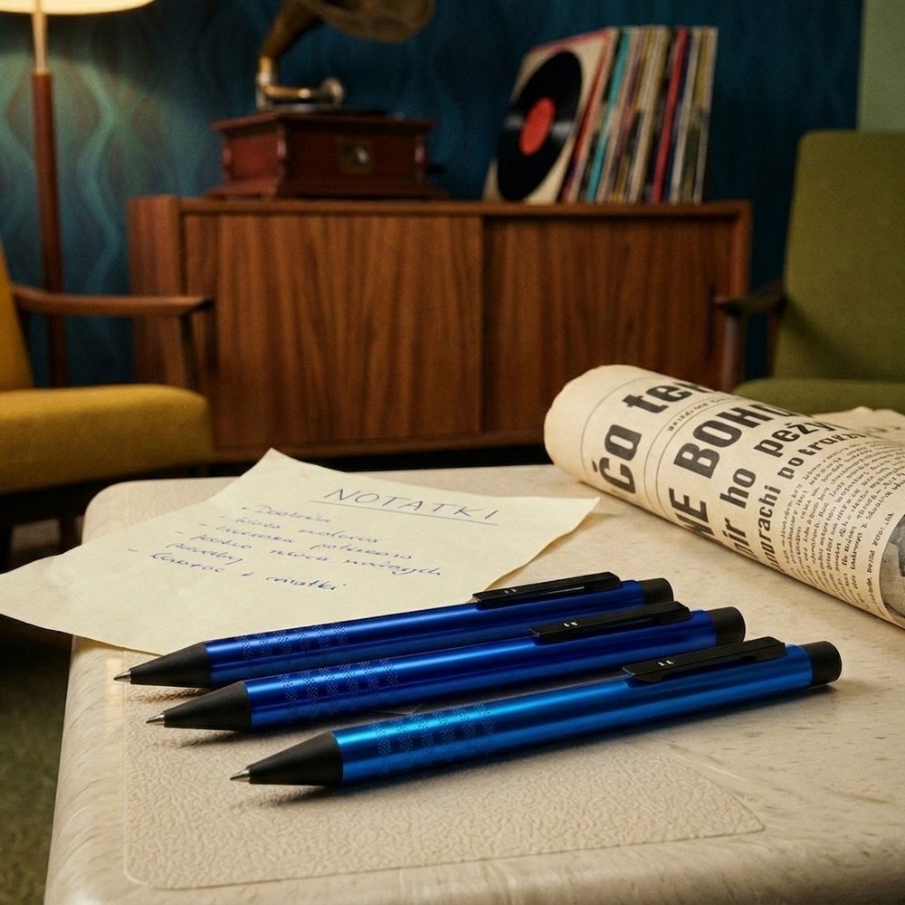 Metal pen EVERETT blue