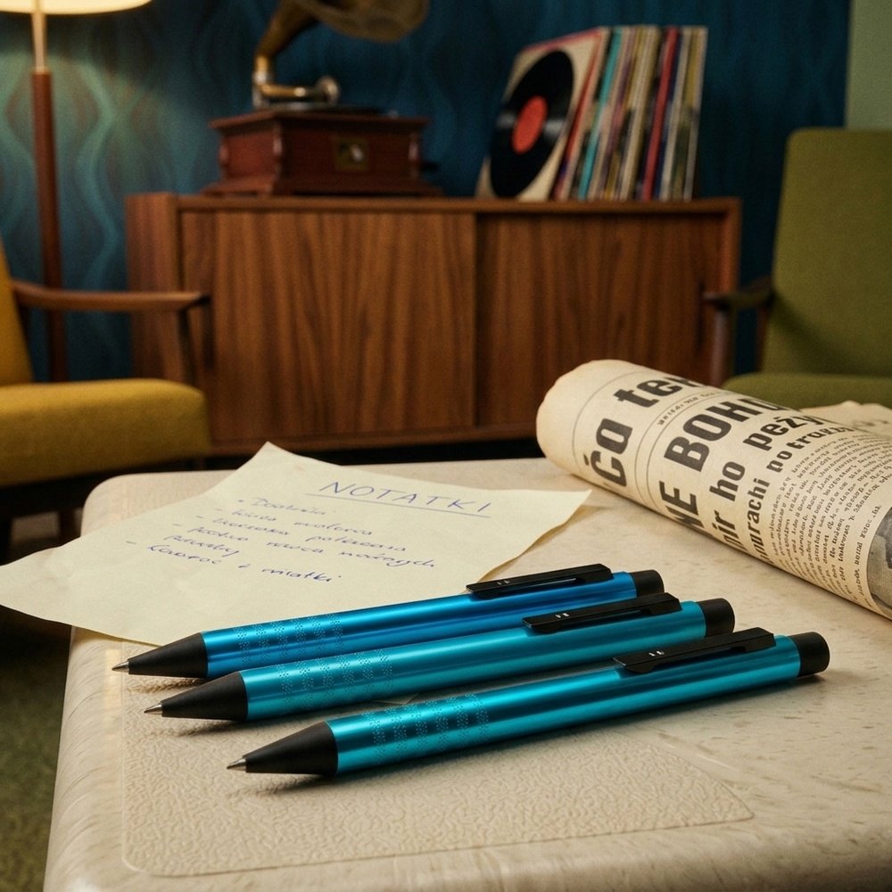 Metal pen EVERETT turquoise