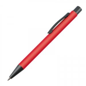 Plastic pen MIKOLAJ red