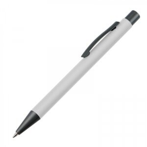 Plastic pen MIKOLAJ white