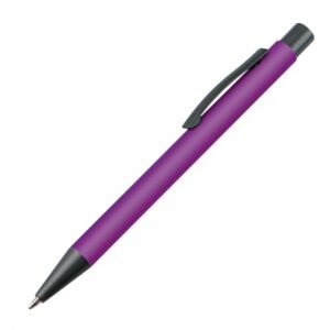 Plastic pen MIKOLAJ violet