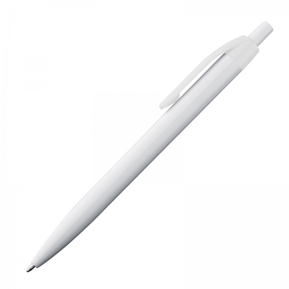 Plastic pen BERTA white - Image 2