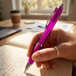Plastic pen MELISSA pink