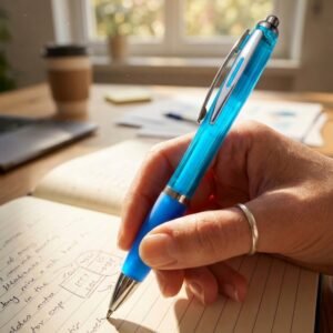 Plastic pen MELISSA light blue