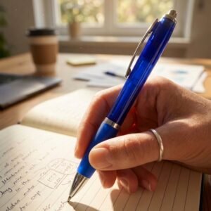 Plastic pen MELISSA navy blue