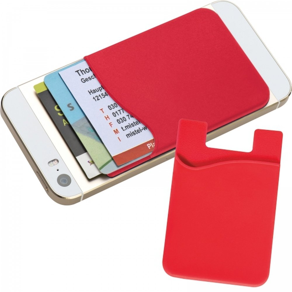 Smartphone card holder WILHELMINE red - Image 3