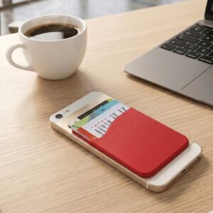 Smartphone card holder WILHELMINE red