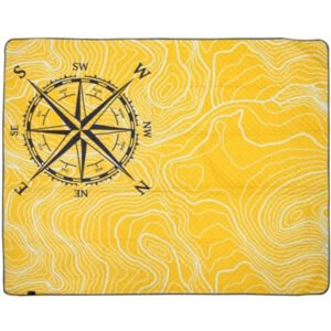 Foldable picnic blanket ALVERNIA Schwarzwolf yellow