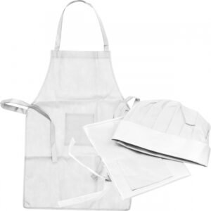 Apron and chef hat for kids GINEVRA white