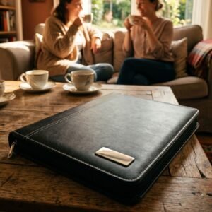 A4 folder with lined notebook GABRIELE black