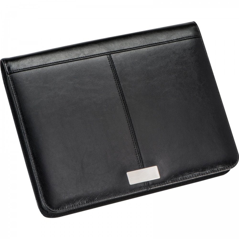 A4 folder with lined notebook and tablet pocket GASPARE black - Image 3