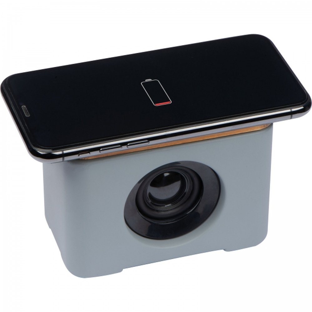 Bluetooth speaker with wireless charger PILAR grey - Image 3