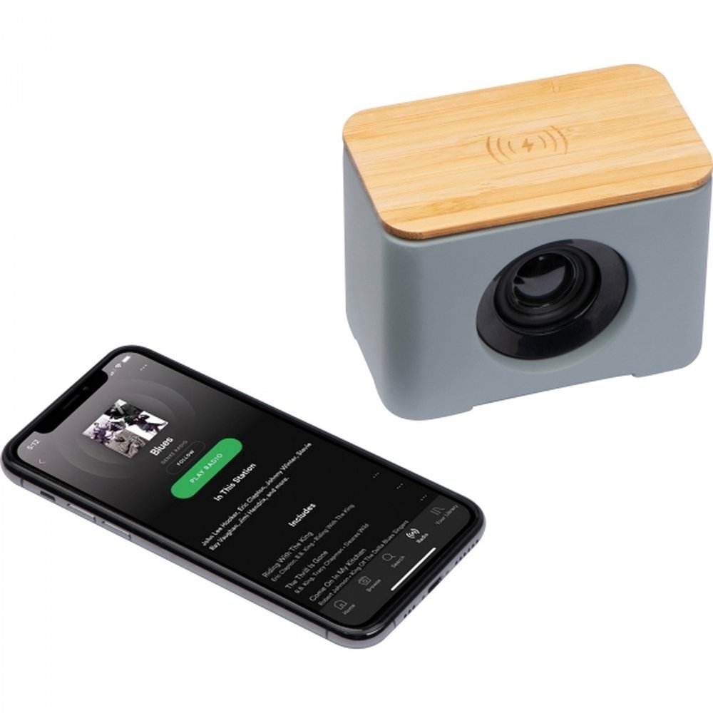Bluetooth speaker with wireless charger PILAR grey - Image 5