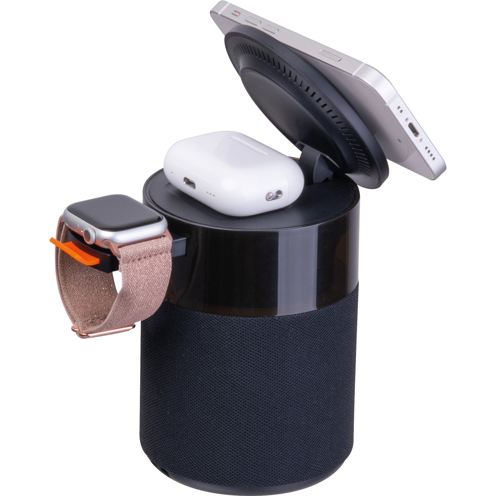 Bluetooth speaker with wireless charger Ferraghini RILEY black - Image 3