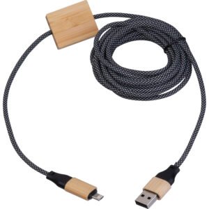 Fast charging cable 4in1, 3 m KRISTIN beige