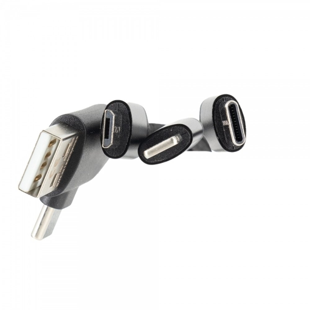4in1 cable with illuminated logo, RXD-368 black - Image 5