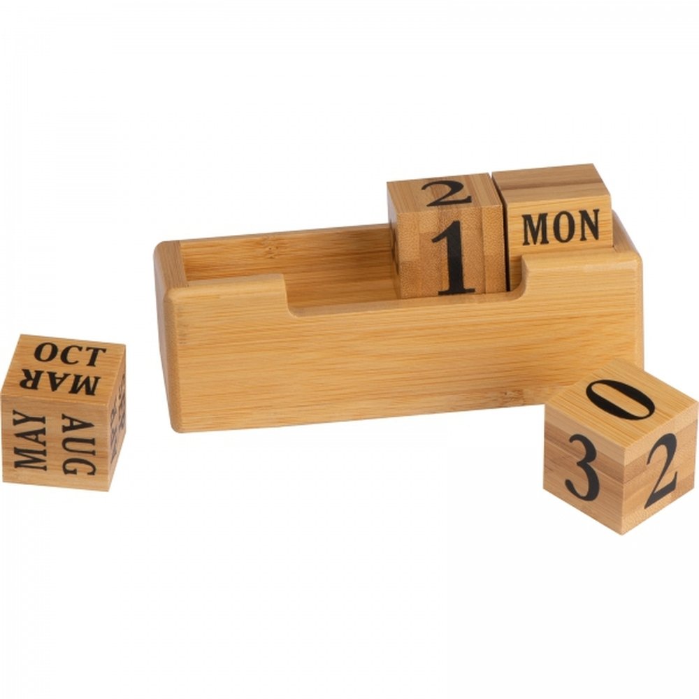 Bamboo perpetual calendar ANNABELLE beige - Image 3