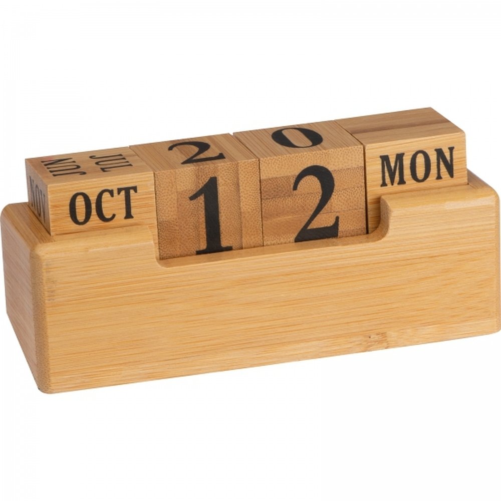 Bamboo perpetual calendar ANNABELLE beige - Image 2