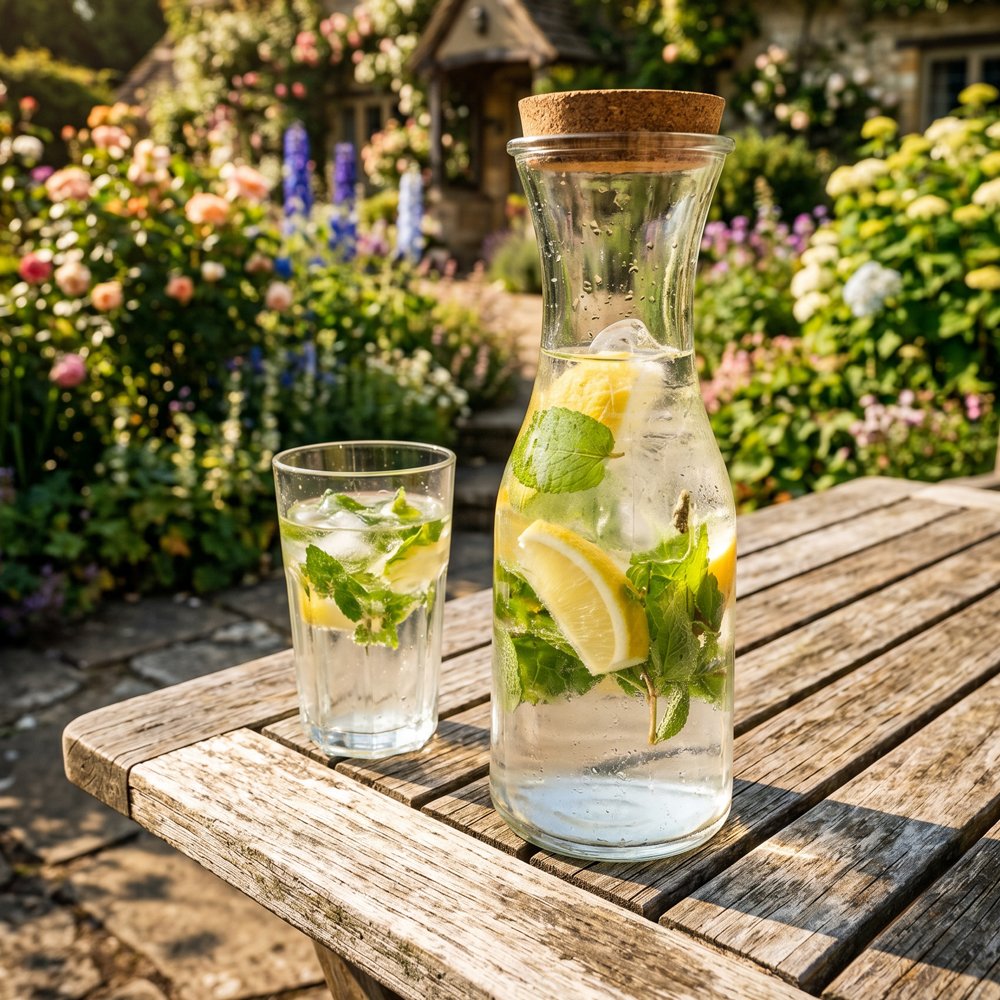 Glass carafe 1000 ml NIKODYM transparent