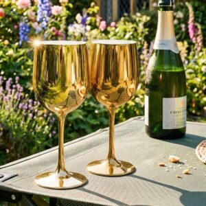Plastic glass 460 ml DOROTA gold