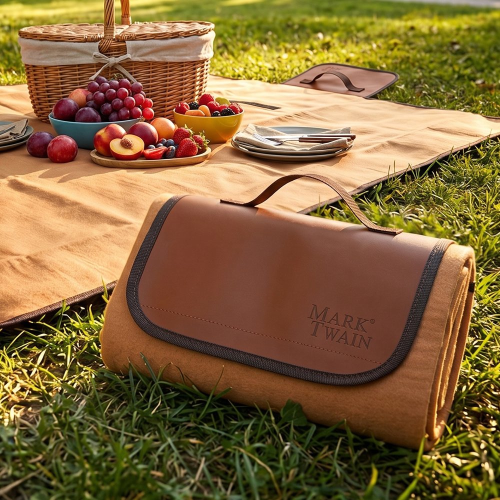 Picnic blanket Mark Twain SAMUELE beige