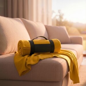Polar fleece blanket 170 g/m² GIANFRANCO yellow