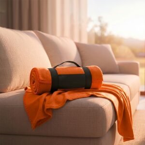 Polar fleece blanket 170 g/m² GIANFRANCO orange