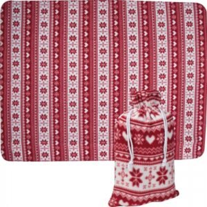 Christmas polar fleece blanket 200g/m² MARIANNE red