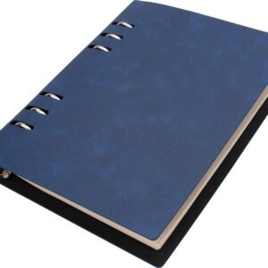 A5 Lined Spiral Notebook made of Sugarcane ROSARIA navy blue